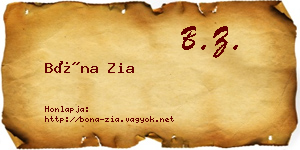 Bóna Zia névjegykártya